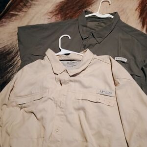 Realtree Beige and Gray Button-Up Shirts